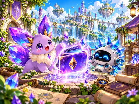 Get an Ethereum wallet illustrated Etherwild adventure scene
